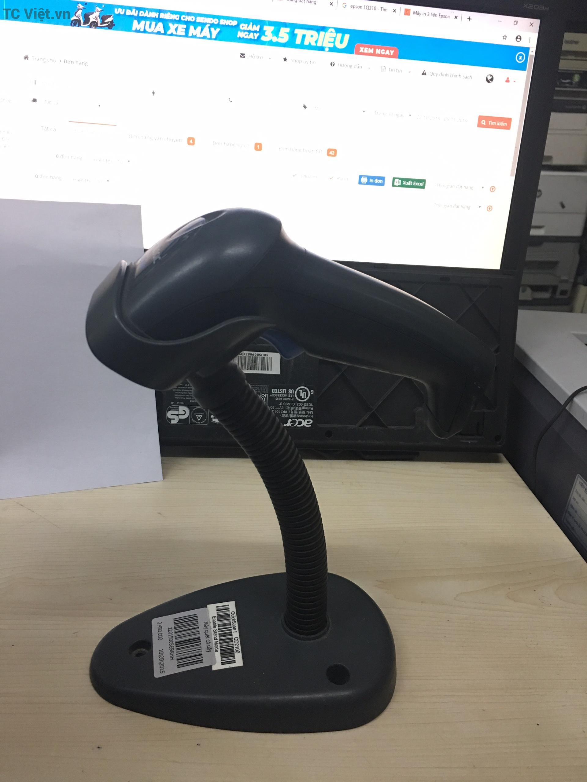 Máy đọc mã vạch Datalogic Quickscan QD2100 cũ TC Việt - TC Viet
